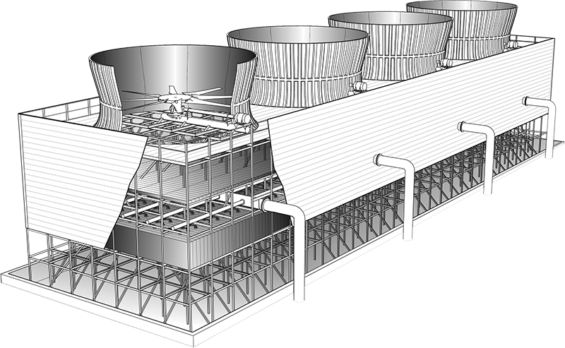 Marley 400 / 800 Photo of a Marley 400 / 800 cooling tower
