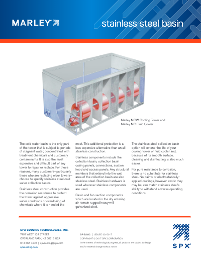 Download the document: Marley MC Stainless Steel Basin Option