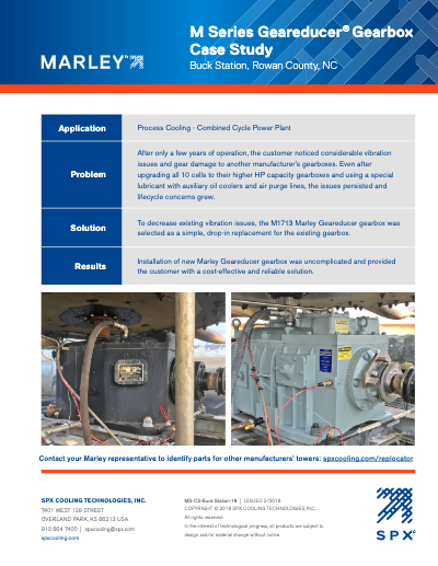 M Series Geareducer Case Study – Buck Station