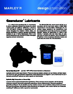 Geareducer Lubricants