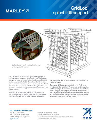 Marley GridLoc Splash-Fill Support