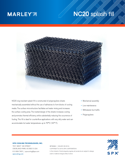 NC20 Counterflow Splash Fill