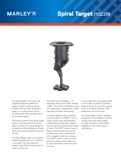 Marley Spiral Target Crossflow Nozzle