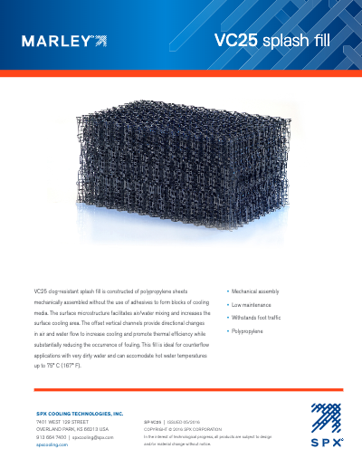 VC25 Counterflow Splash Fill