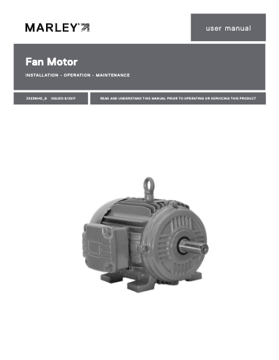 Marley Electric Motor User Manual