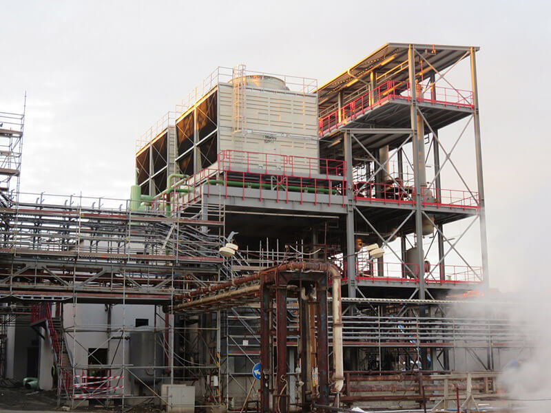 CP FRP Middle East 1 cooling tower deconstruction